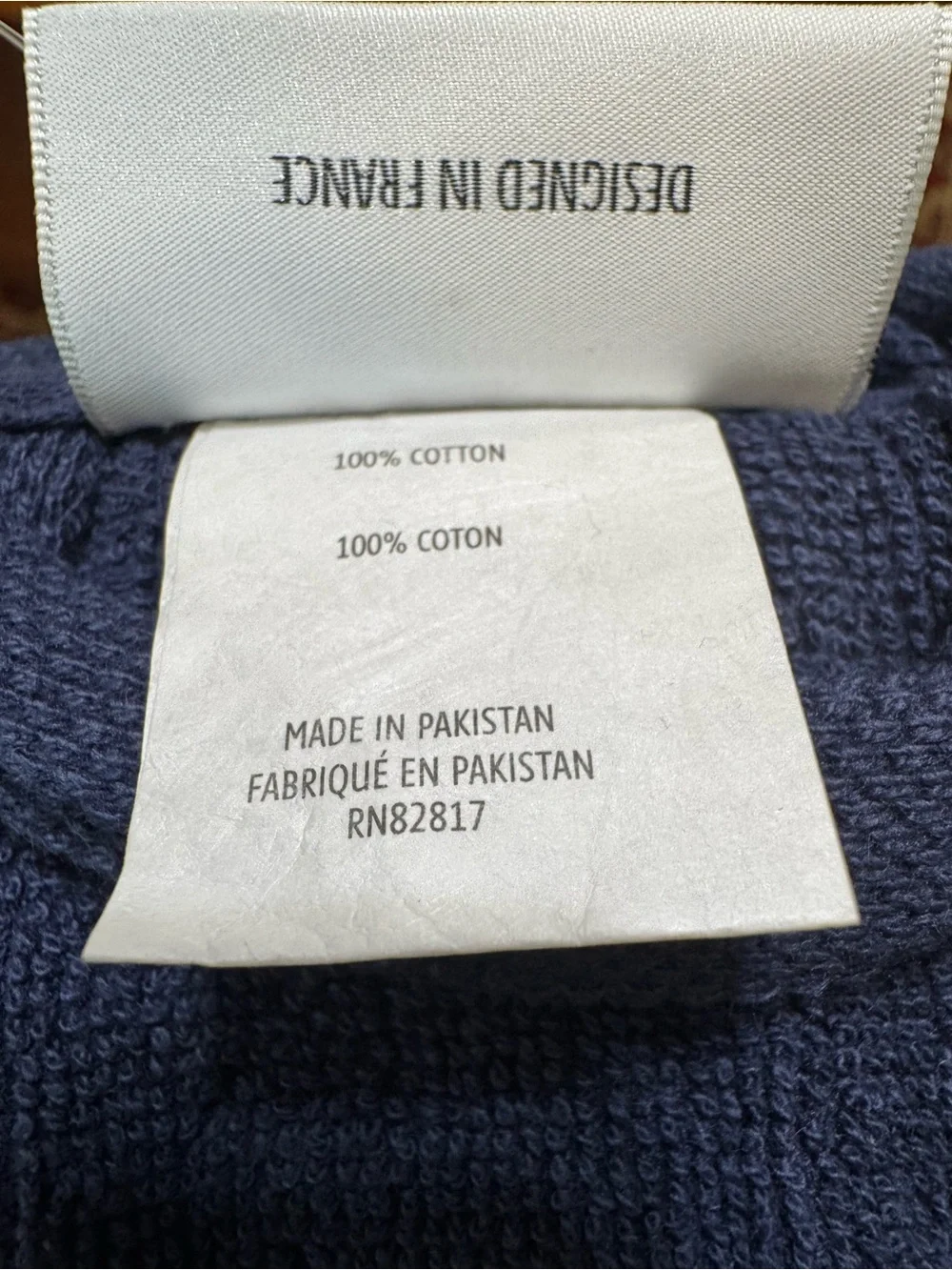 Lacoste Navy Blue Cotton Terry Bathrobe with Crocodile Logo .Unisex , Brand new💕